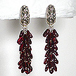 DKC ~ Garnet Cluster Swirling Earrings